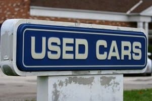 Sign for used cars